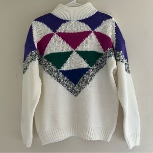 Spice of Life women Long Sleeve Sweater Size L White